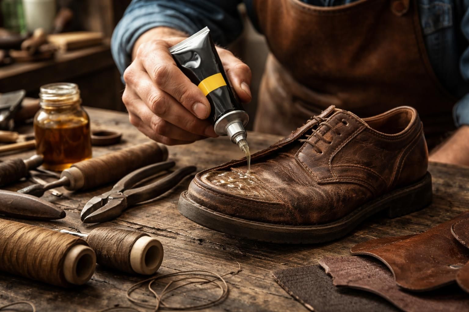 découvrez pourquoi la colle utilisée par les cordonniers pour réparer les chaussures est bien plus résistante et durable que les colles classiques.