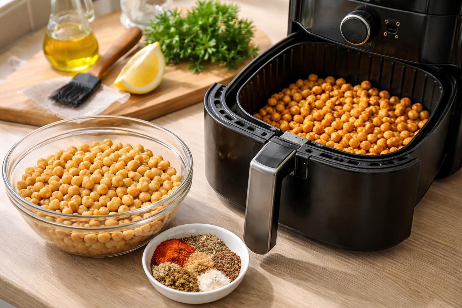 Comment préparer des pois chiche grillés à l&rsquo;Air Fryer en moins de 30 minutes